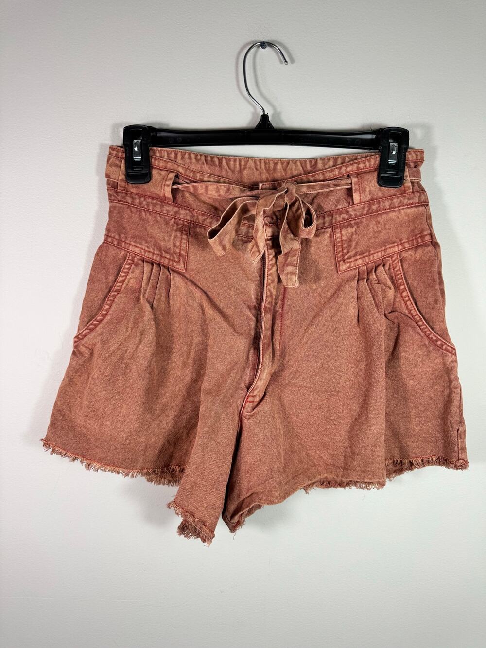 Free People Paper Bag Shorts Rust Pink Size 6